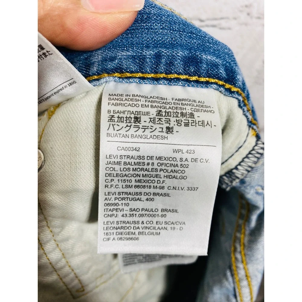 Levi's Jeans Mens Loose Straight 569 Light Wash 40x30 Excellent Denim Blue